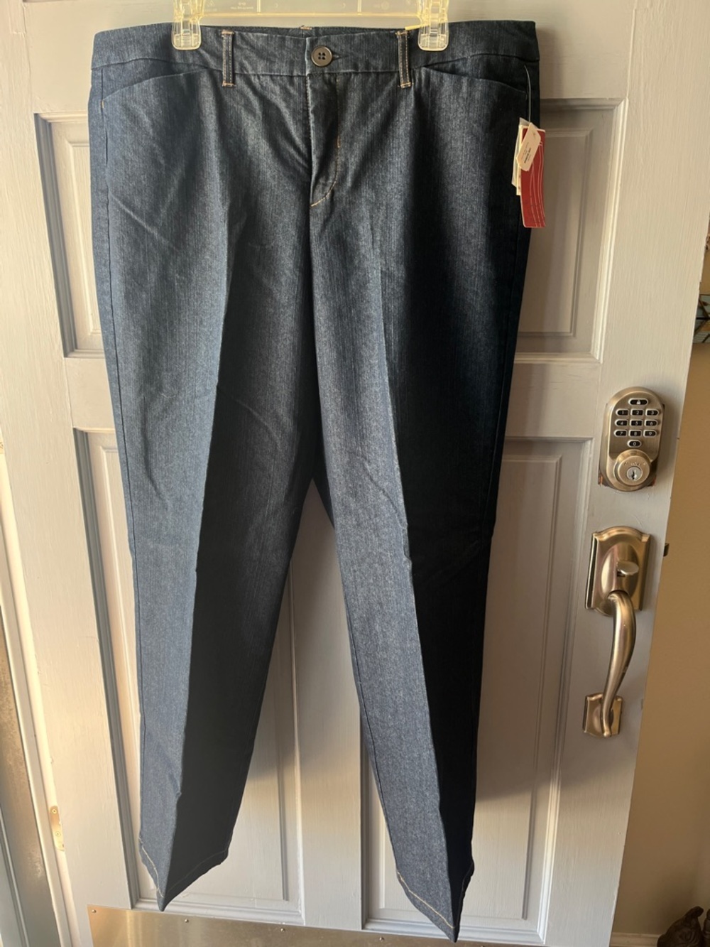 Kim Rogers Tummy Tuck Fit Solutions Dk Indigo Straight-Leg Jeans NWT  Sz 16W